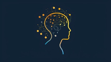 Psychology mental health mind education learning knowledge brainstorm logotype concept. Mental health foundation logo design.