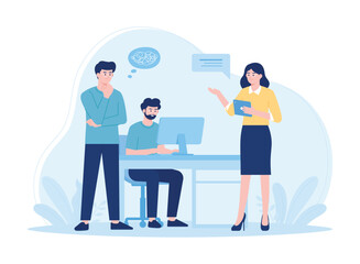 business people concept flat illustration