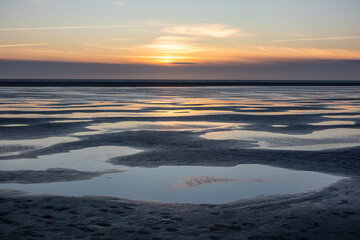 ebb on North Sea  in Germany