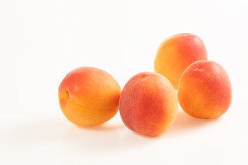 Shaanxi Rouge Apricots on White Background in Shaanxi Province, China