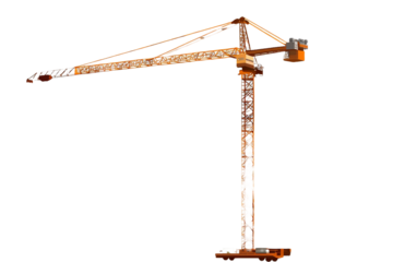 Crane isolated on transparent background