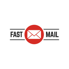 Fast mail Logo Design Template. Vector Illustration.