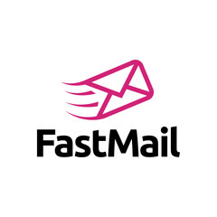 Naklejka premium Fast mail Logo Design Template. Vector Illustration.