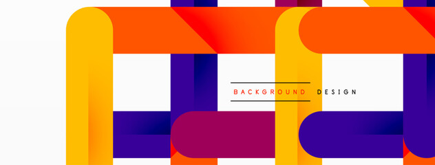 Colorful lines with shadows. Geometric background design. Vector Illustration For Wallpaper, Banner, Background, Card, Book Illustration, landing page