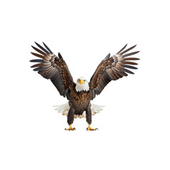 Fototapeta premium Majestic Bald Eagle with Spread Wings