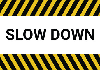Caution slow down sign vector
