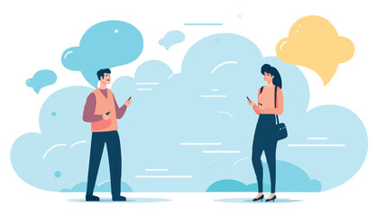 Social feedback, opinion or business advice, employee discussion, debate or customer comment, social media positive and negative feedback, people giving opinion with thumb up, vector illustration