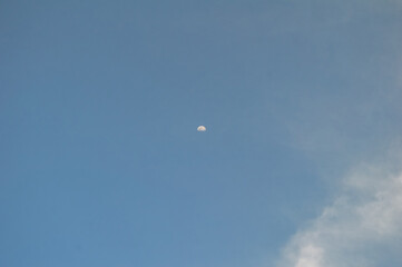 Moon in the blue sky