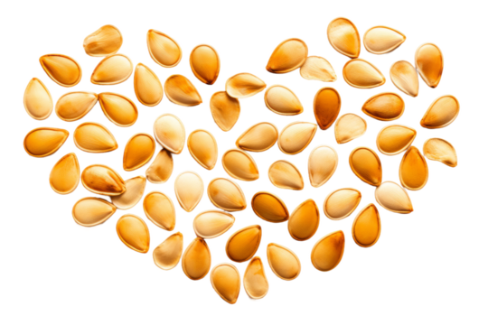 Nutty Heart: A Unique Creation on a White or Clear Surface PNG Transparent Background..