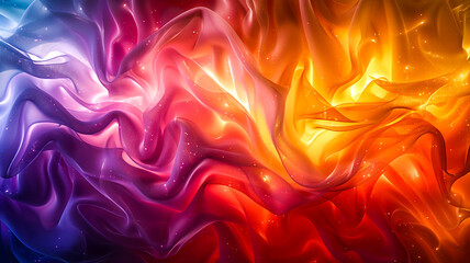 Obraz premium Dynamic prismatic waves abstract background, bold and vivid colors, intricate wave patterns, sense of movement and energy