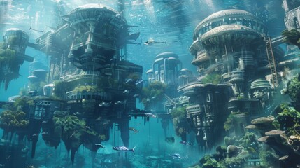 a thriving underwater city