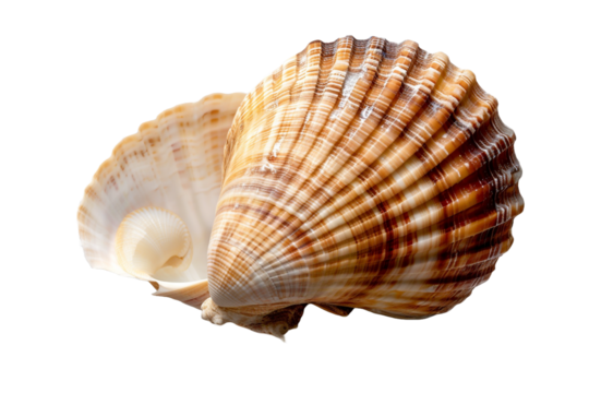 Empty seashell isolated on transparent background