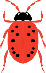 A bug with colorful color and beautiful pattern on its back wing. flat cartoon style.