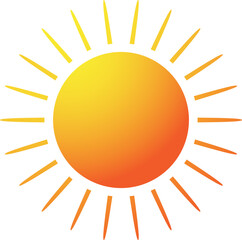 Sun Illustration, Summer Season Weather