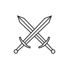 Sword icon vector design concept isolated on white background