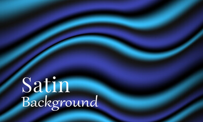 Luxurious abstract vector background featuring blue cloth with liquid waves and wavy folds, evoking the grunge texture of silk, satin, and velvet materials. Perfect as an elegant wallpaper.