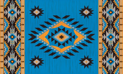 American tribal ethnic native pattern.Traditional Navajo,Aztec,Apache,Southwest and Mexican style fabric pattern.Abstract vector motifs pattern.For fabric,clothing,blanket,carpet,woven,wrap,decoration