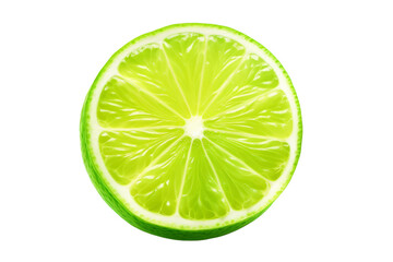 Citrus Symphony: A Halved Lime Dancing on White Canvas on a White or Clear Surface PNG Transparent Background..