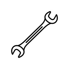 Box Wrench Outline Icon, Vector illustration