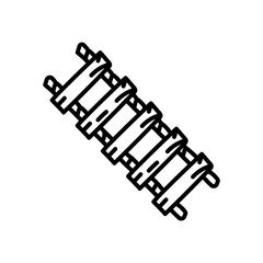 Rope Ladder Outline Icon, Vector illustration