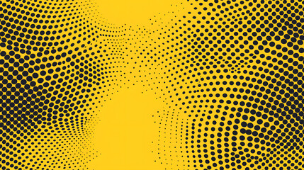 yellow pop art circle. Halftone