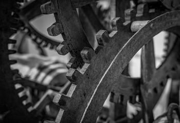 Ancient  clockwork  mechanism and gears