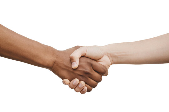 Handshake isolated on white background