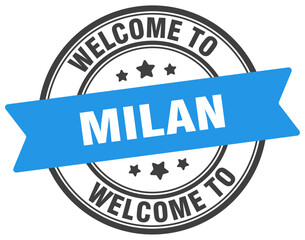 Welcome to Milan stamp. Milan round sign