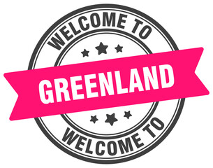 Fototapeta premium Welcome to Greenland stamp. Greenland round sign