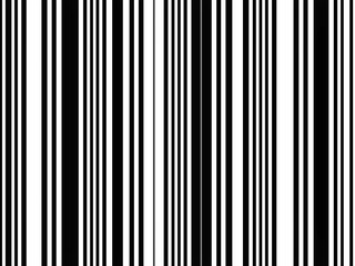 Monochrome barcode featuring black and white stripes