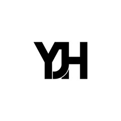 yjh typography letter monogram logo design