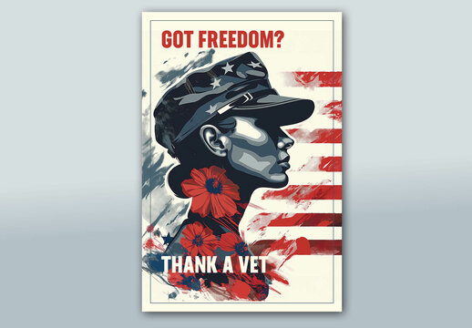 Memorial Day Poster Layout with Generative AI

