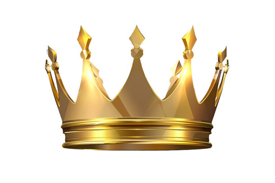 Gold crown isolated Golden crown on a transparent background