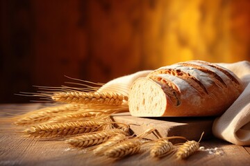 Wheat and bread food freshness baguette.