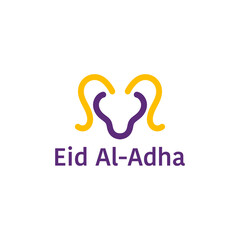 Eid Al-Adha logo with a simple and modern design 