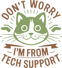 Typography Vintage Funny Cat SVG Sublimation Tshirt Design