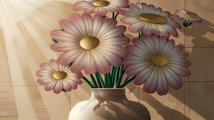 bouquet of flowers in vase