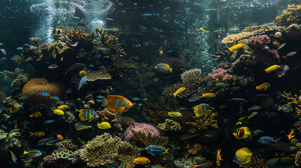 Underwater worlds filled with exotic fish