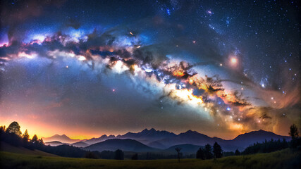 Naklejka premium Milky Way background