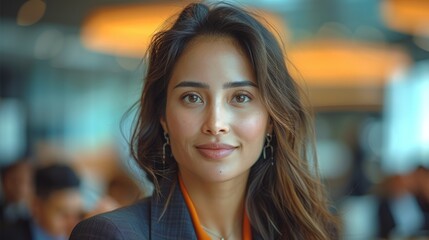 Obraz premium Portrait of a beautiful asian business woman in the office.