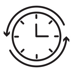 Course of time icon line art vector