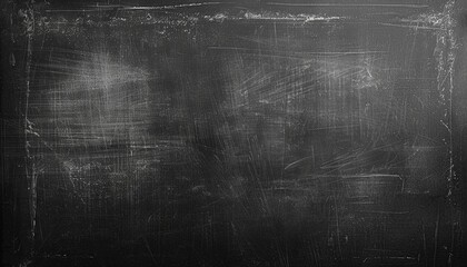 Obraz premium Empty chalkboard background with chalk marks and texture, ideal for educational and classroom presentations.