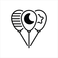 Balloons vector icon