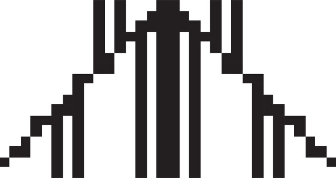 black and white pixel cumputer hand pixel mouse technology . 