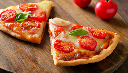 Piece of pizza Margherita