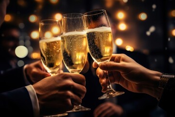Glass party champagne drink.
