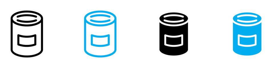 Tin can icon vector set collection for web