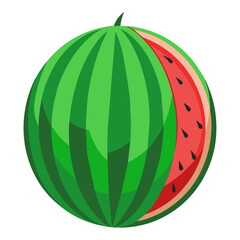 watermelon, icon, vector illustration
