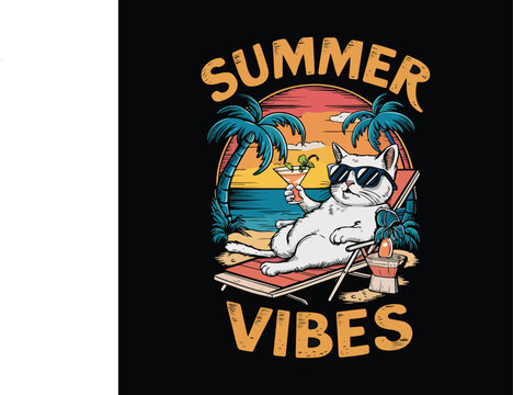 summer vibes t-shirt design