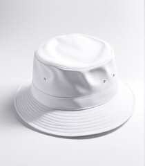 white hat mockup isolated white background.